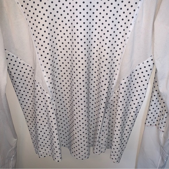 Lululemon Runbeam Long Sleeve Mod Dot Printed Black / White - Picture 8 of 12
